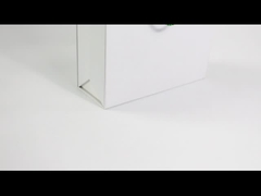 Boîte cadeau pliable magnétique blanche avec poignée